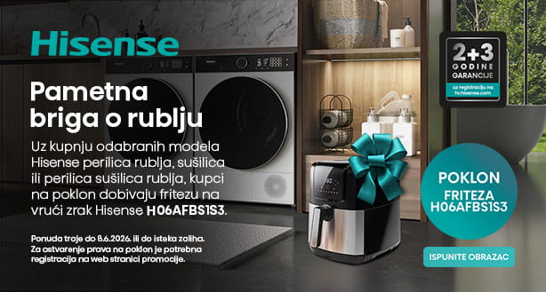 Hisense perilice poklon friteza
