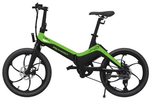 MS ENERGY električni bicikl i10, crno-zeleni