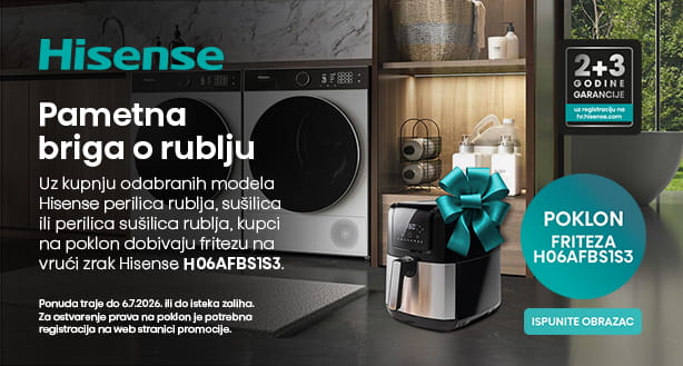 Hisense perilice poklon friteza