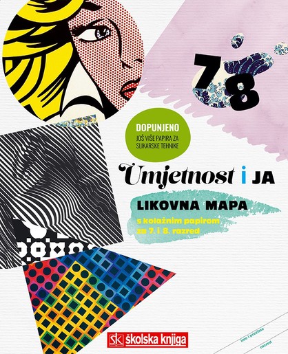 LIKOVNA MAPA 7 I 8 - likovna mapa s kolažnim papirom za 7. i 8. razred osnovne škole