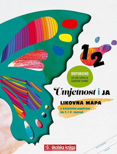 LIKOVNA MAPA 1 i 2 - likovna mapa s kolažnim papirom za 1. i 2. razred osnovne škole