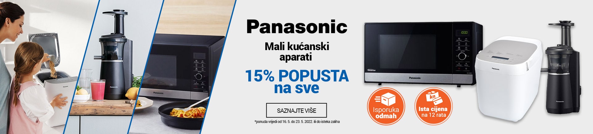Panasonic Mali kućanski aparati do 15% popusta na sve