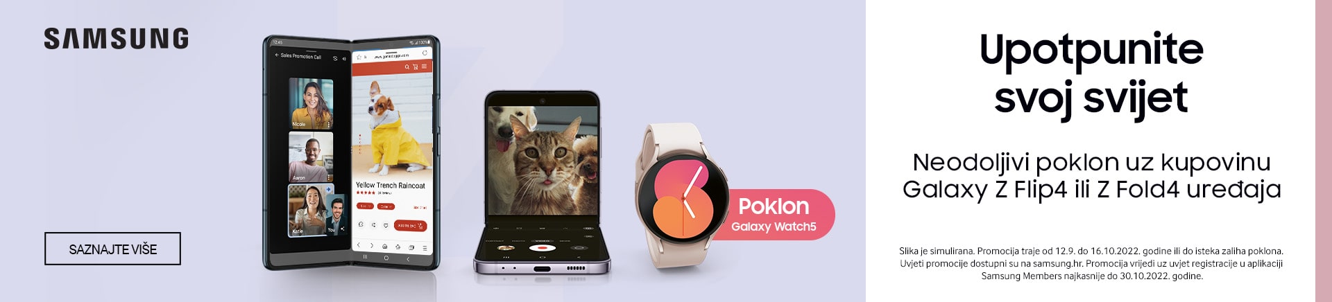 Samsung Galaxy Z Flip4 ili Fold 4 poklon Watch5
