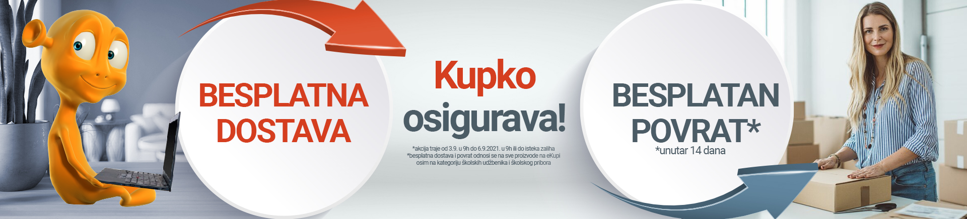 Besplatna dostava i besplatan povrat u 14 dana 3.9