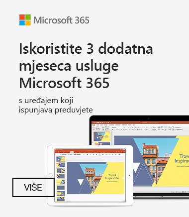 Microsoft 365, iskoristi 3 dodatna mjeseca usluge Microsoft 365