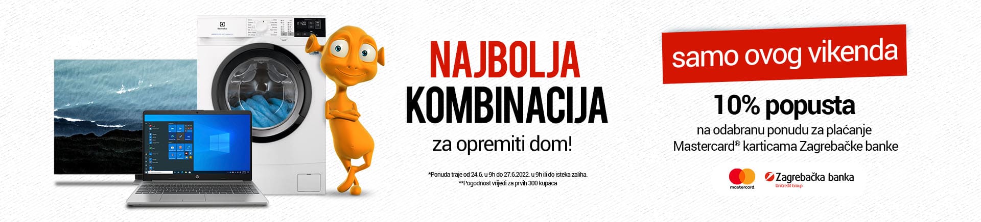 Najbolja Kombinacija - do 10% popusta na plaćanje Zaba Mastercard karticama