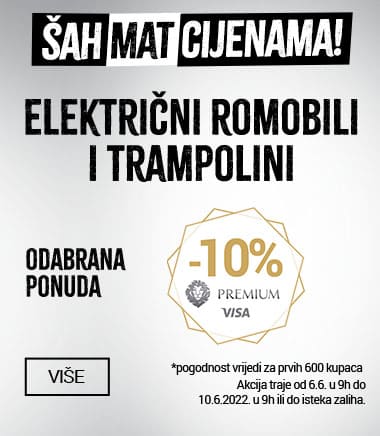 Šah mat cijenama - Električni romobili i Trampolini do 10% popusta uz PBZ Visa Premium kartice