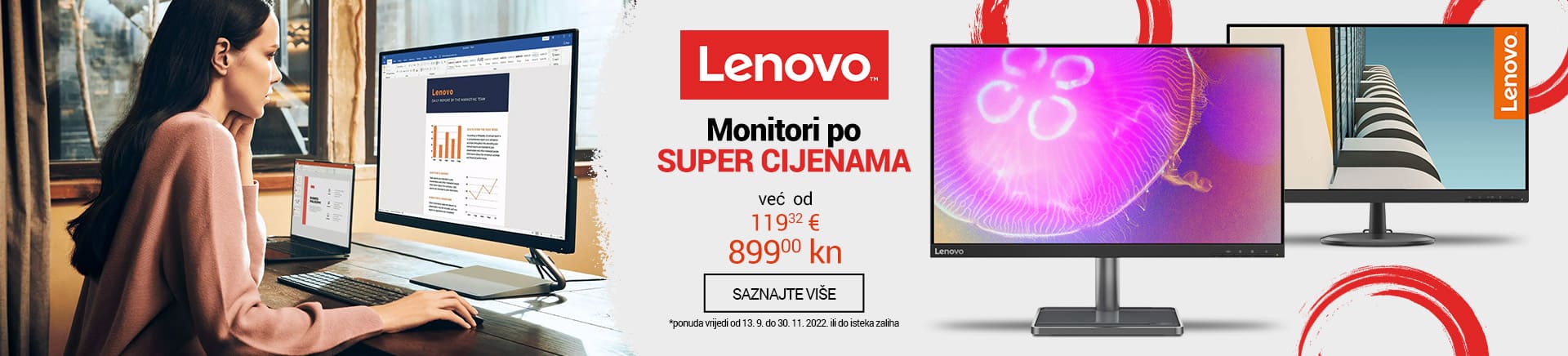 Lenovo monitori po super cijenama