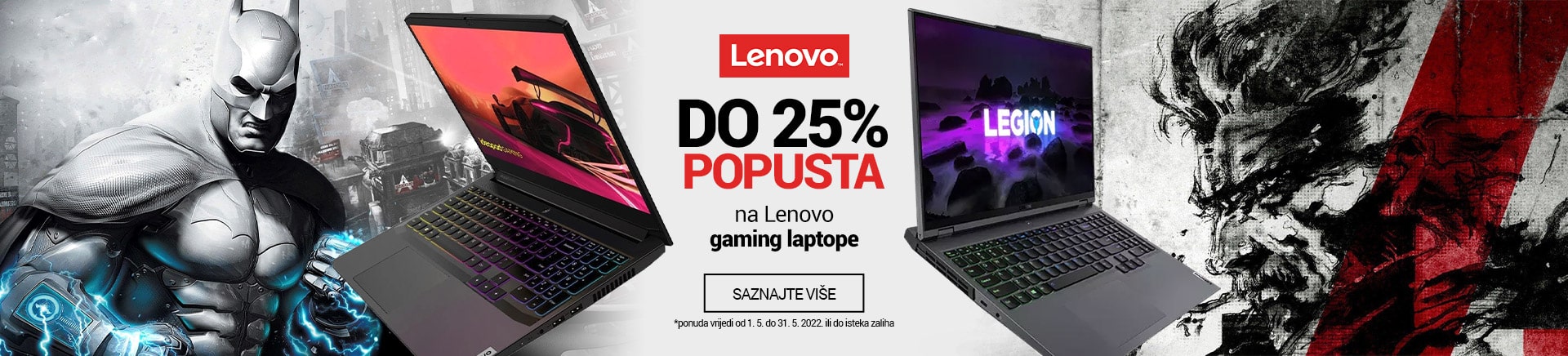 Lenovo gaming laptopi do 25% popusta