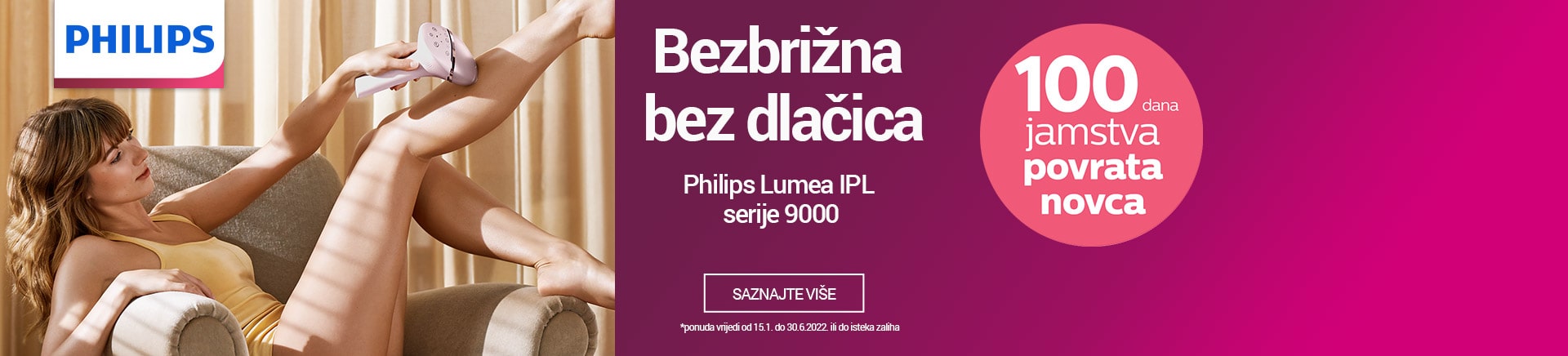 Philips Lumea IPL serija 9000 - Bezbrižna bez dlačica