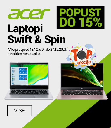 Acer laptopi Swift &amp; Spin popust do 15%