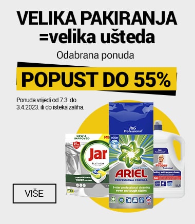 Velika pakiranje velike uštede do 55%