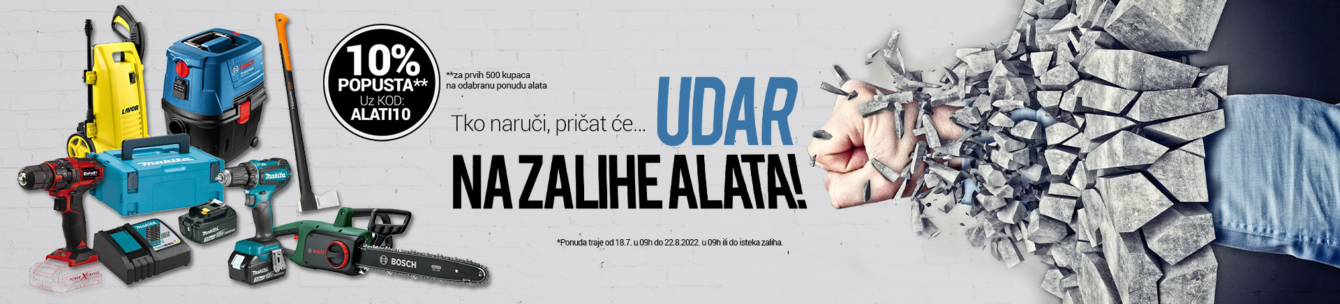 Akcijski udar na zalihe alata