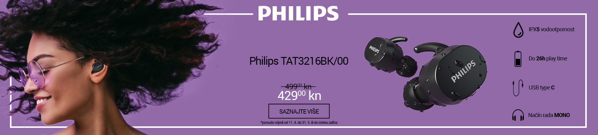 Philips slušalice akcija