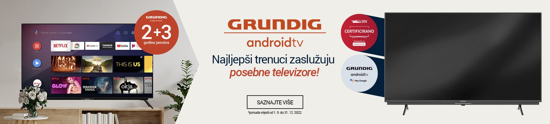 GRUNDIG android tv 2+3 godine jamstva
