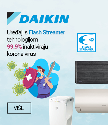 Daikin ureÄaji s Flash Streamer tehnologijom - 99,9% inaktiviraju korona virus